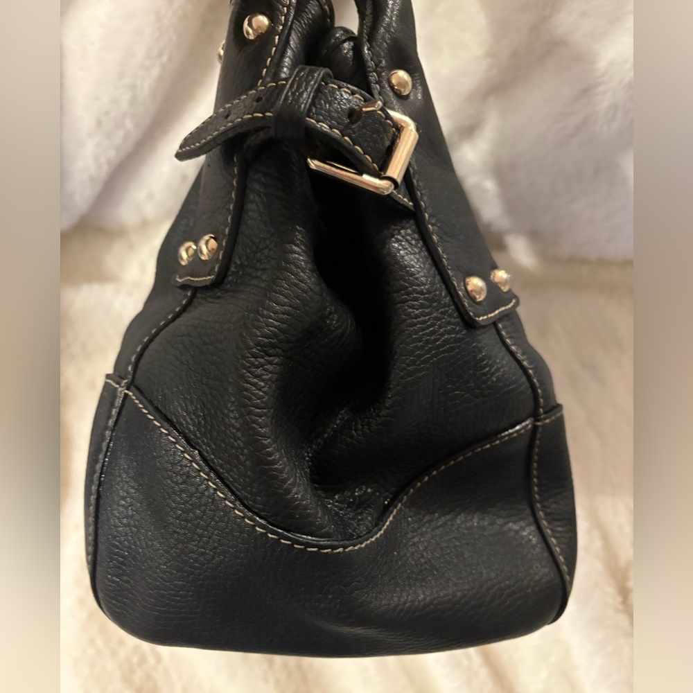 Dooney & Bourke Logo Lock Hobo/Satchel Bag Black Pebbled Leather EUC - Picture 9 of 17
